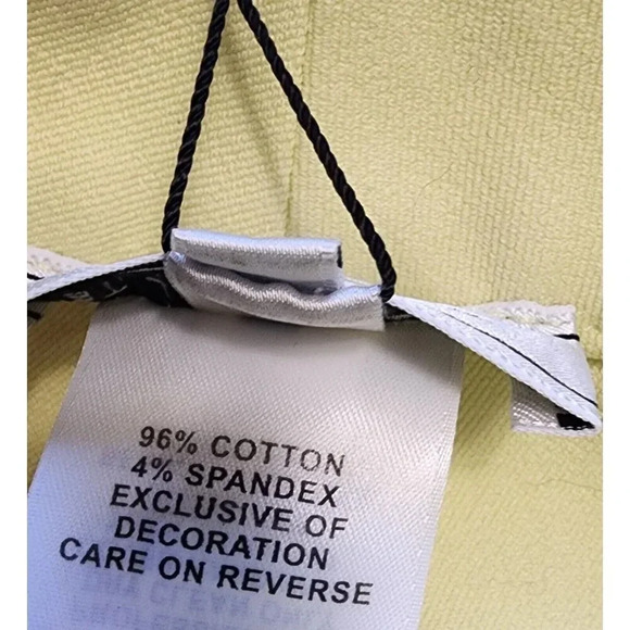 New $245 St. John Classic Bootcut Jean Lemonade Yellow Embroidered Size 6 - Picture 6 of 12